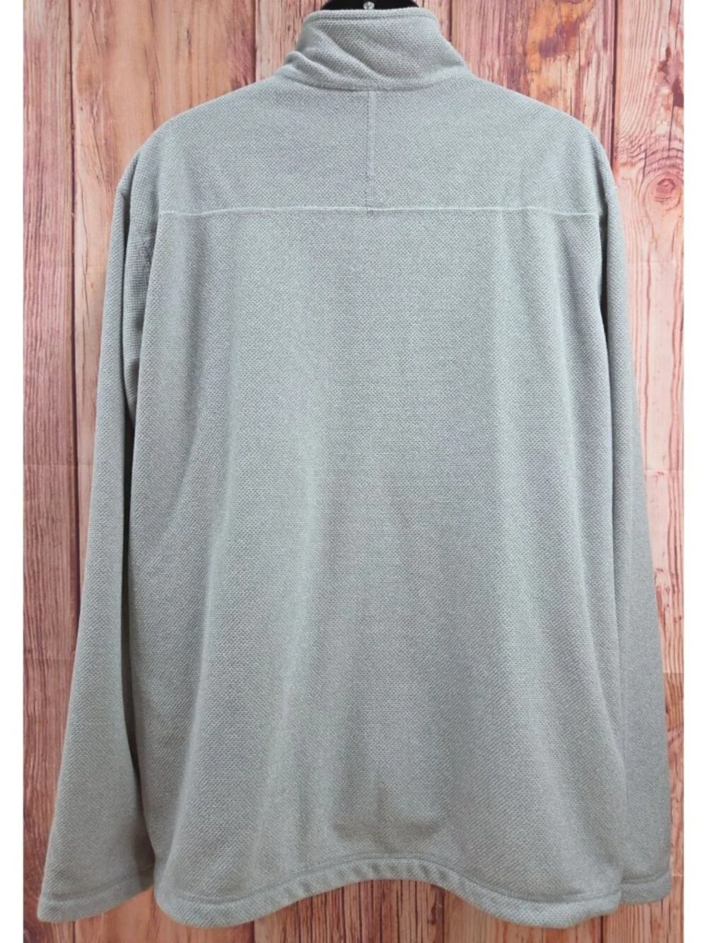 The North Face Gray Textured Fleece 1/4 Zip Jacket Size XXL